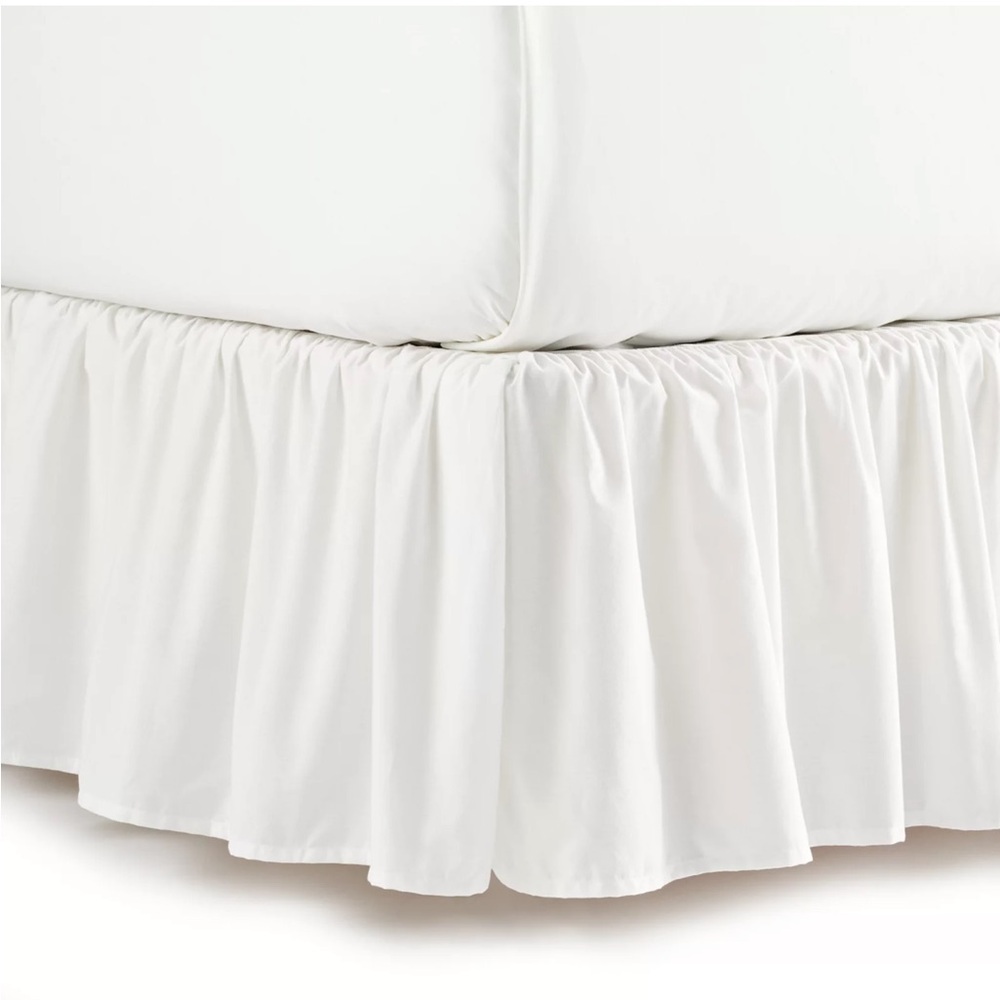 Twin size dust ruffle bedskirt white. New without original package.